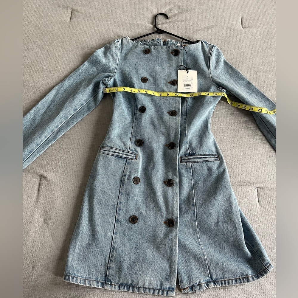 KBB by KAHLANA Women’s ‘The Tuxedo Mini Dress’ Vintage Wash- Size 0 (NWT) - Picture 6 of 7